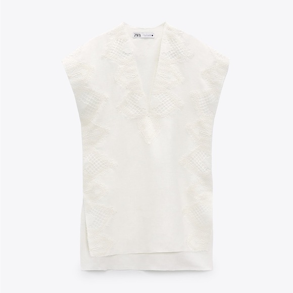 LACE TRIM LINEN TOP & PANTS LIMITED EDITION SIZE L- REF. 7953/936 & 3239/936 - Picture 4 of 16